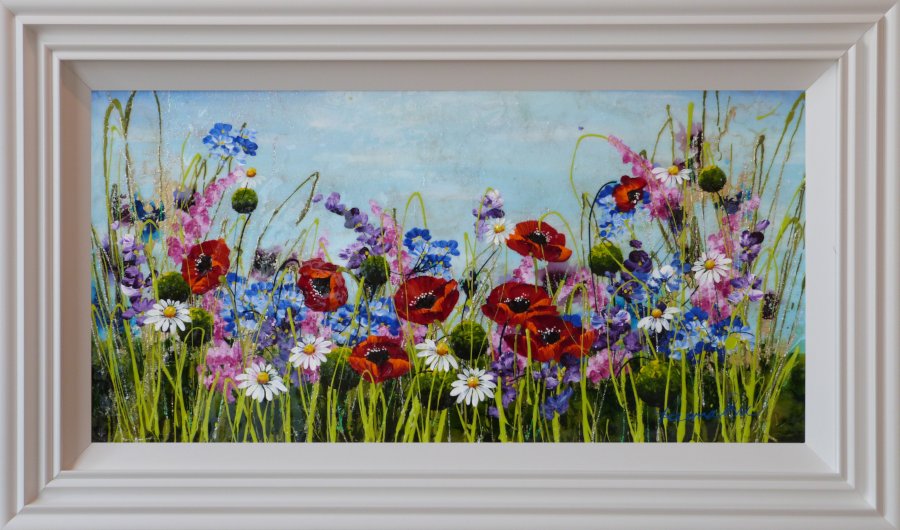 Bursting Meadow Rozanne Bell Original Painting - Hepplestone Fine Art