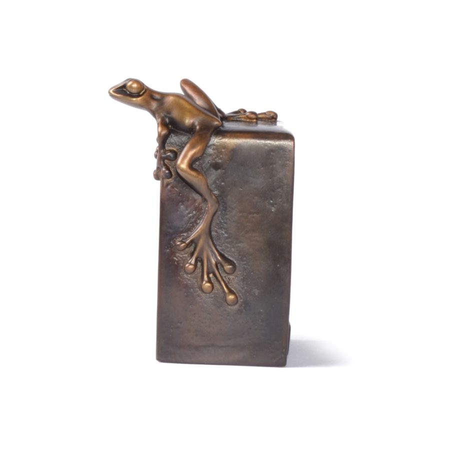 Vertical Frogman Tim Cotterill Bronze Paperweight