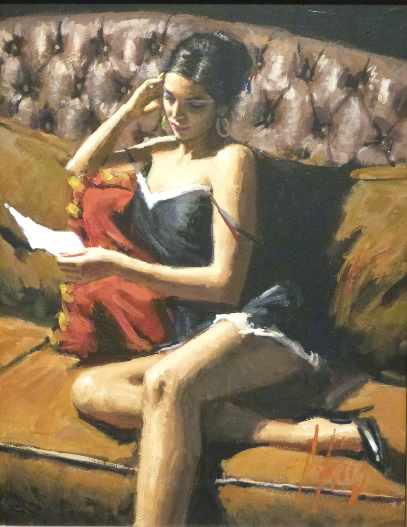 Saba with Letter VIII Fabian Perez Original Painting