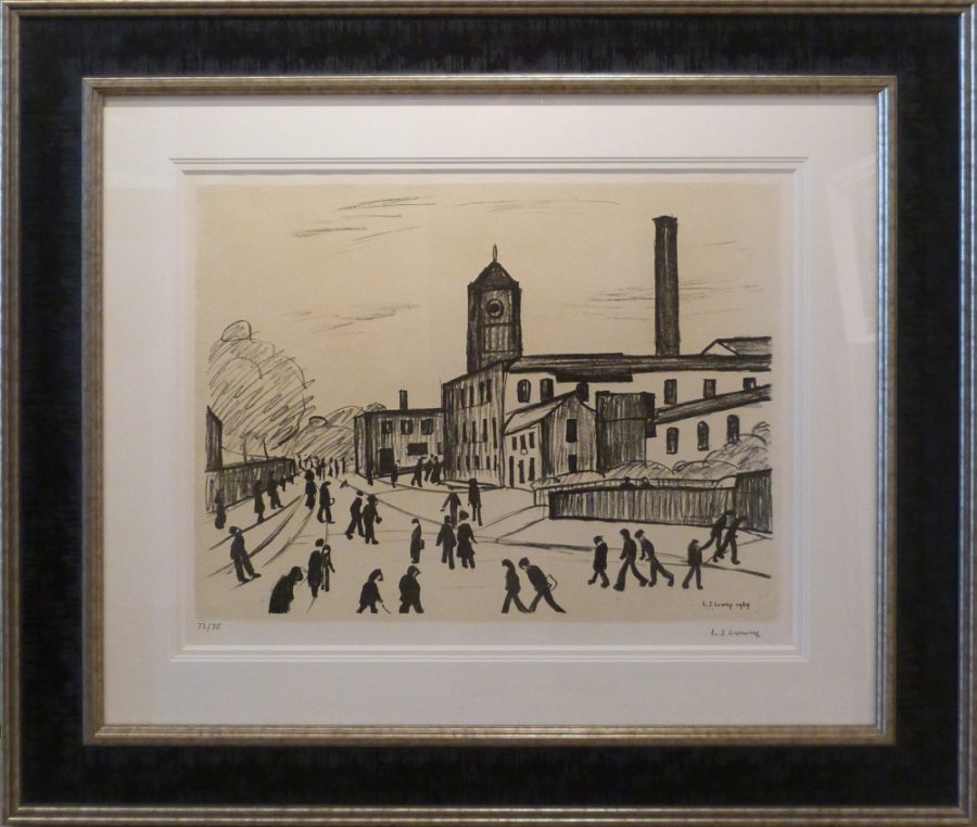 ls lowry limited edition signed print A Northern Town