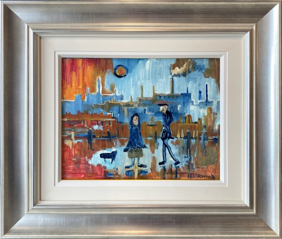 Isherwood Blue Haze Figures Mills Painting
