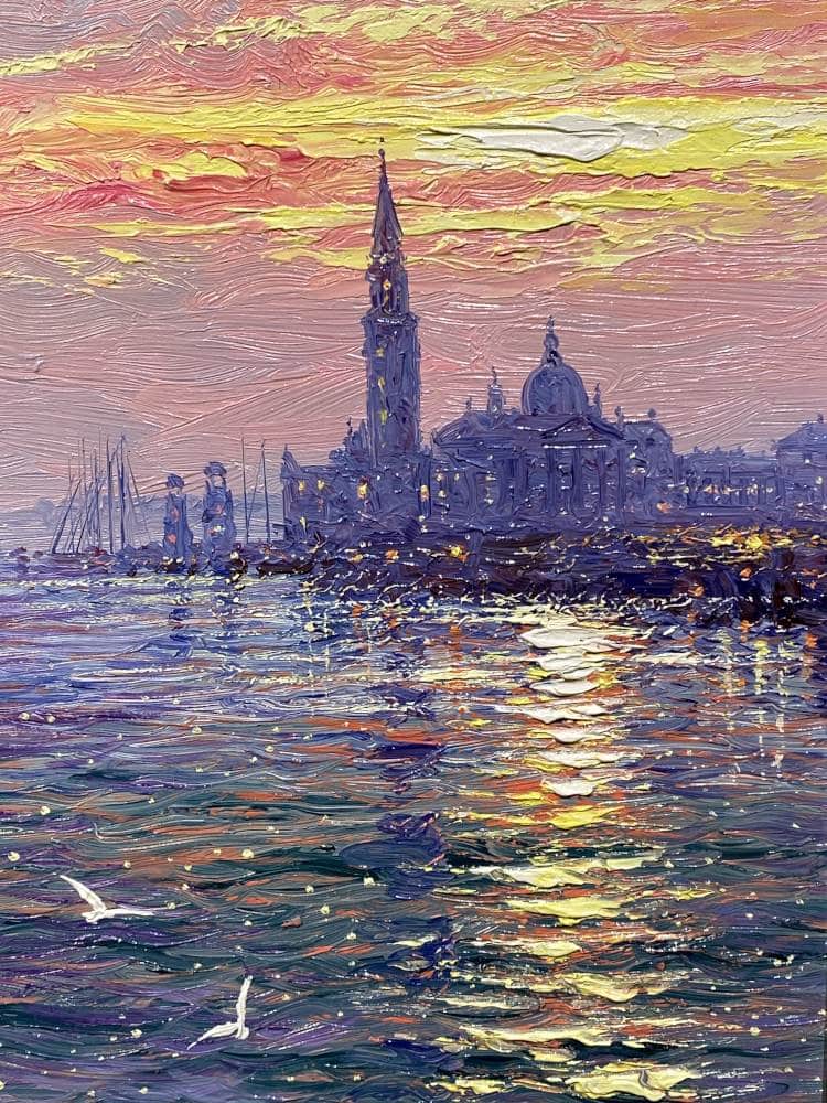 Evening reflections Venice CU