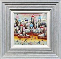 Lakeside by Rozanne Bell original mixed media