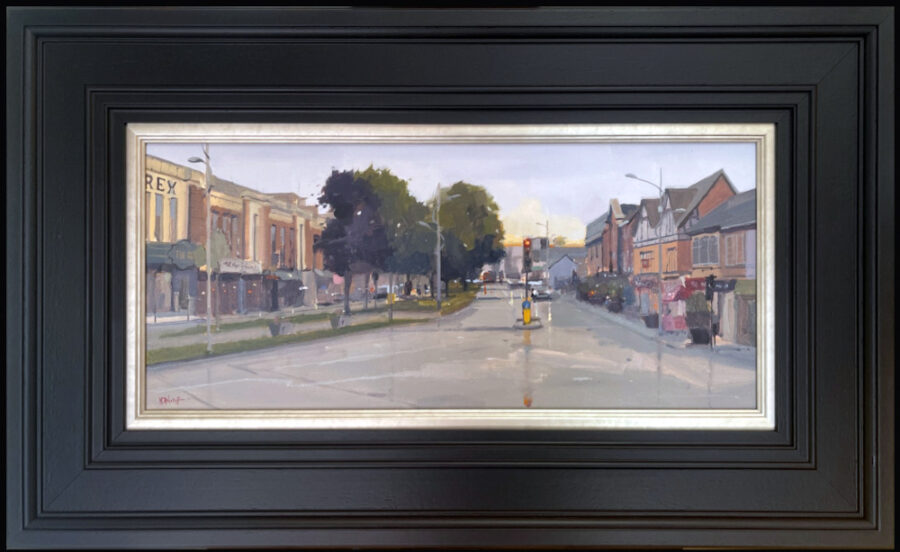 Original plein air Wilmslow High Street by Michael Ashcroft