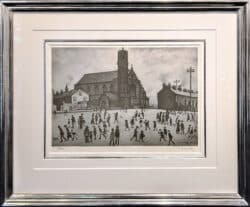 St.Mary's Church Beswick limited edition print by LS Lowry