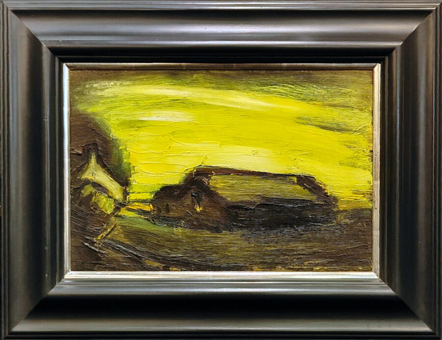 Yellow Landscape by Theodore Major original oil painting