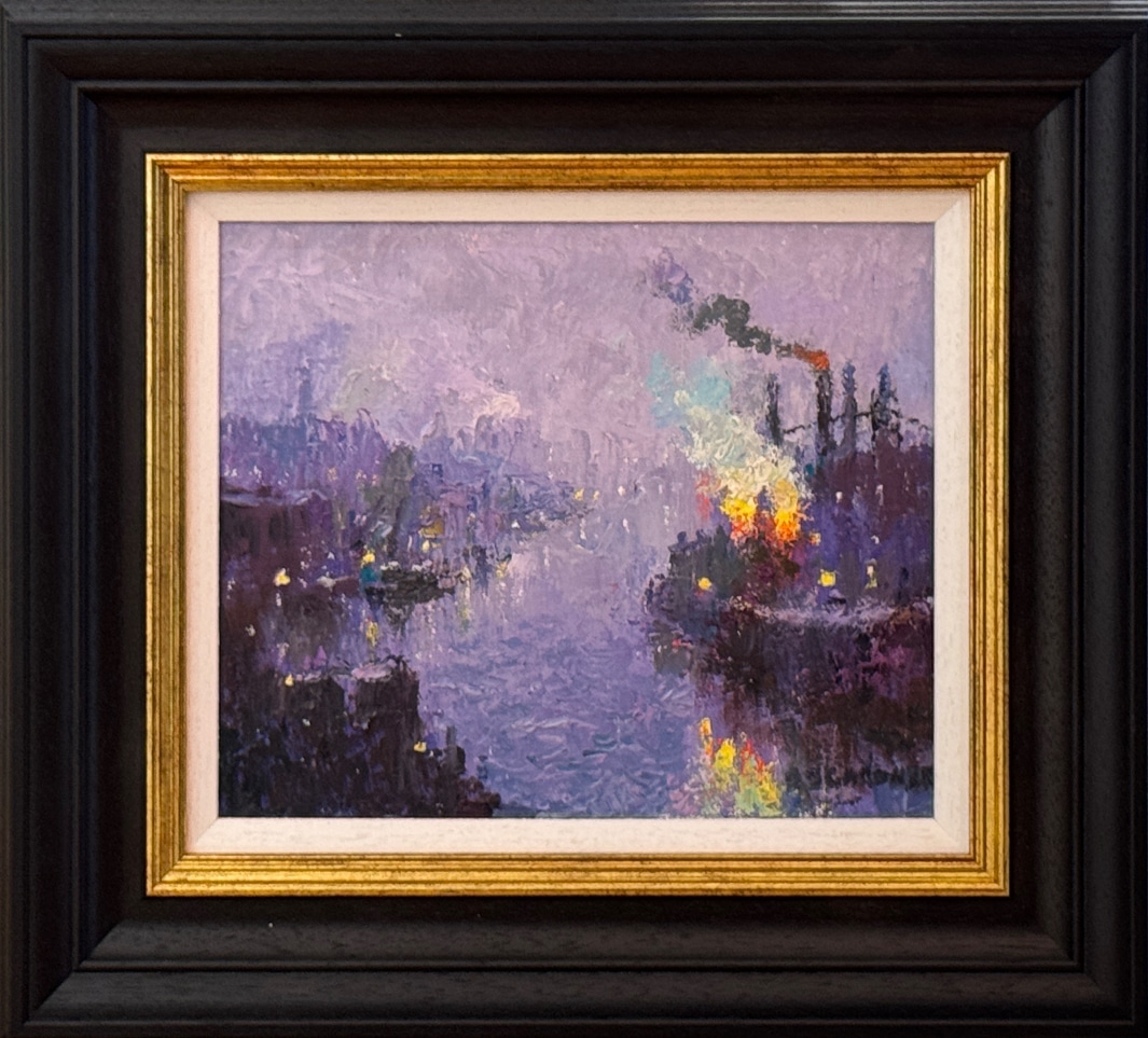 reg gardner study for river industry original painting