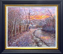 One Man and his Dog original oil painting by Reg Gardner