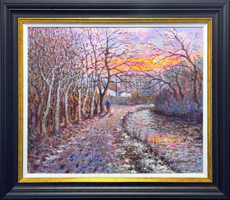 One Man and his Dog original oil painting by Reg Gardner