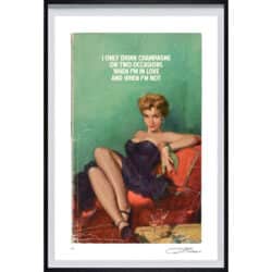 I only drink champagne by The Connor Brothers limited edition print