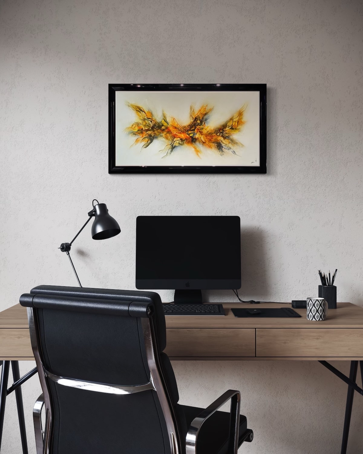 ribbons of orange II gisela ueberall original paintings