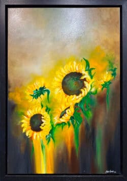 Sunflowers 3 original oil painting by Carla Raads