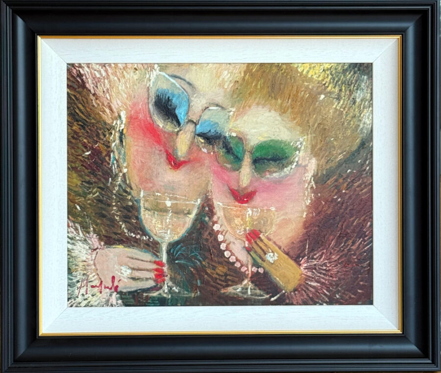 Totally Tipsy original oil painting by Lucy Manfredi