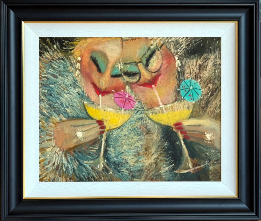 We Like Pina Coladas original oil painting by Lucy Manfredi
