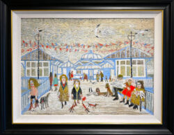 Day Trippers Llandudno Original Oil painting by Lucy Manfredi