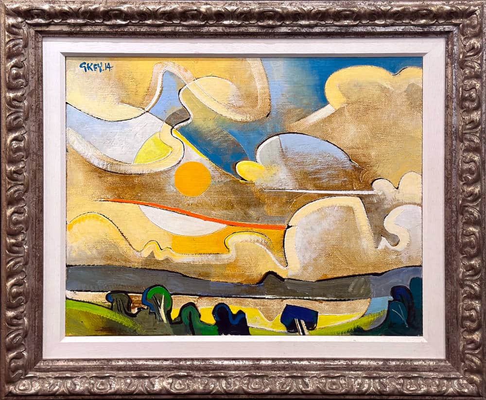 Reservoir Sun by Geoffrey Key Reservoir Sun Original oil painting by Geoffrey Key
