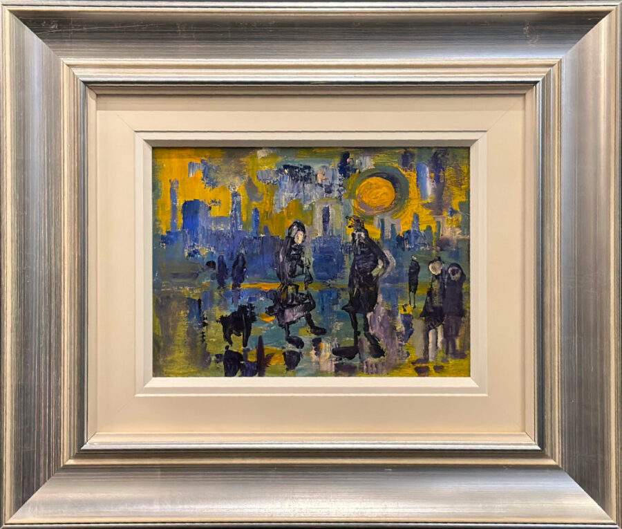 Wigan Rain Original Oil Painting by James lawrence Isherwood