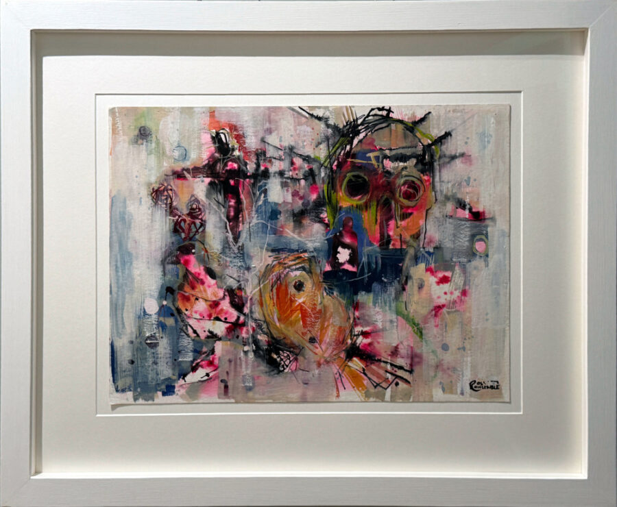 Crucifix (Constraints) Original Mixed Media Painting by Ross Constable