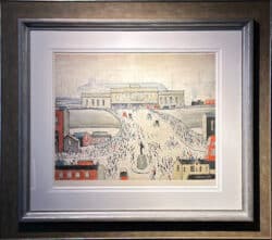 Station Approach Signed Limited Edition Print by L S Lowry
