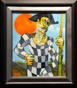 Harvest Harlequin original oil painting by Geoffrey Key