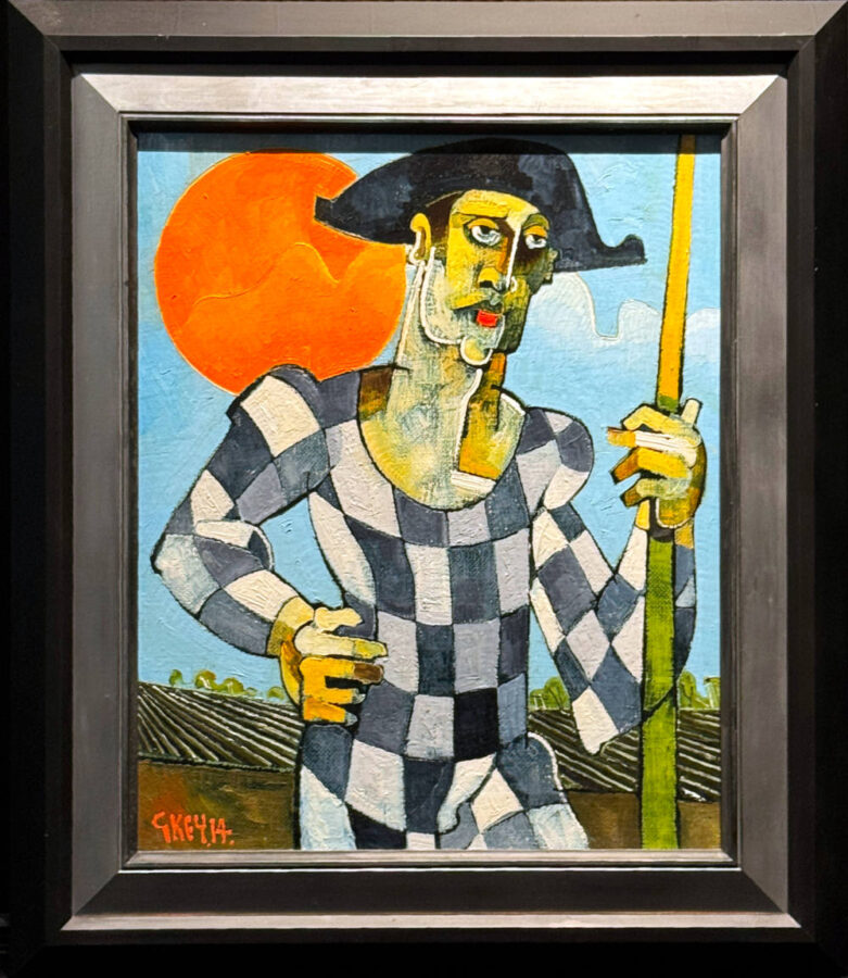 Harvest Harlequin original oil painting by Geoffrey Key