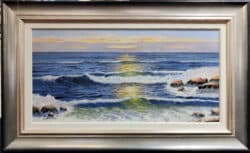 Into the Sunset original oil painting by Joan Puerto Cornella