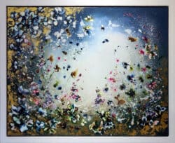 Azure Fields original mixed media painting by Tina Earnshaw