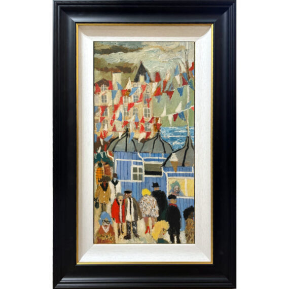 Clouds over Llandudno original oil painting by Lucy Manfredi