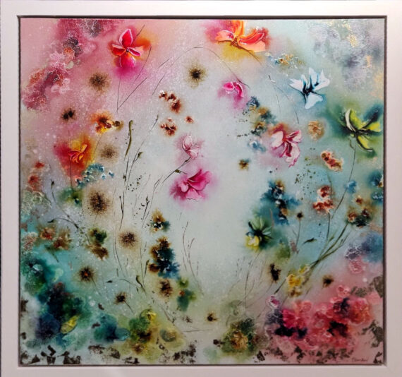 Elegance original mixed media painting by Tina Earnshaw