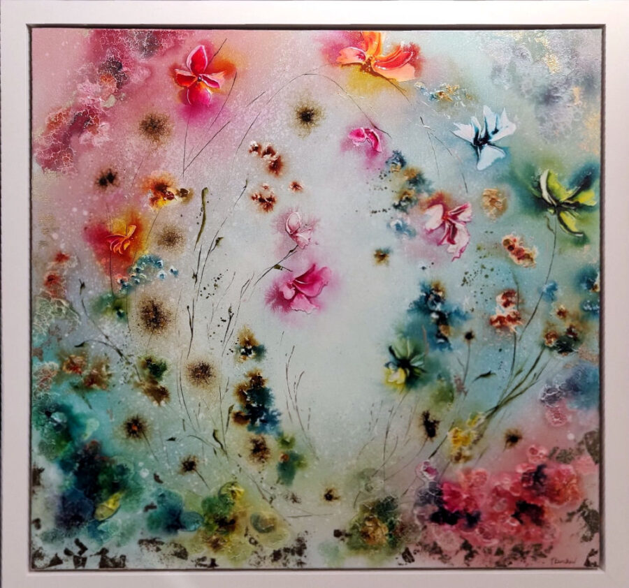 Elegance original mixed media painting by Tina Earnshaw