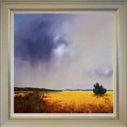 Distant Hills and Rapeseed by Barry Hilton Original Painting