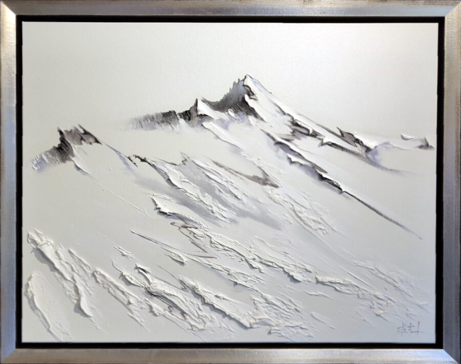 Wind Carved Ridges original oil painting by Bozhena Fuchs