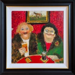 Drinks at the Thirsty Mare by Lucy Manfredi Original Painting