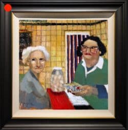 No Scraps Today by Lucy Manfredi Original Painting - SOLD