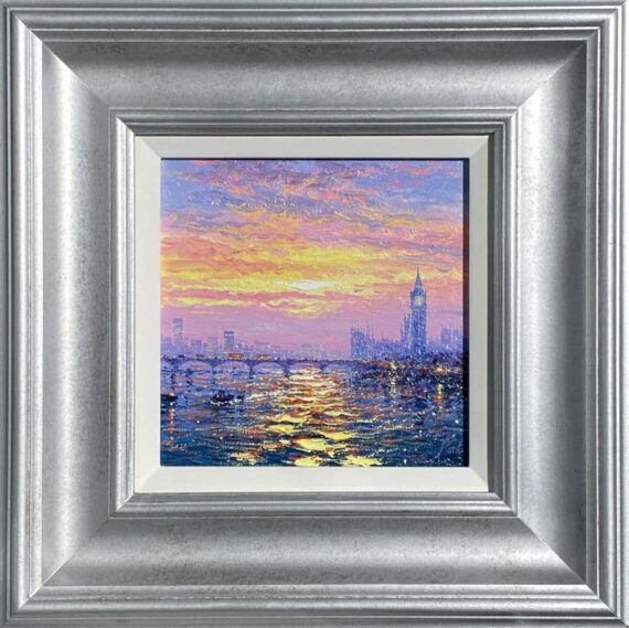 Reflections of Westminster original oil painting by Andrew Grant Kurtis