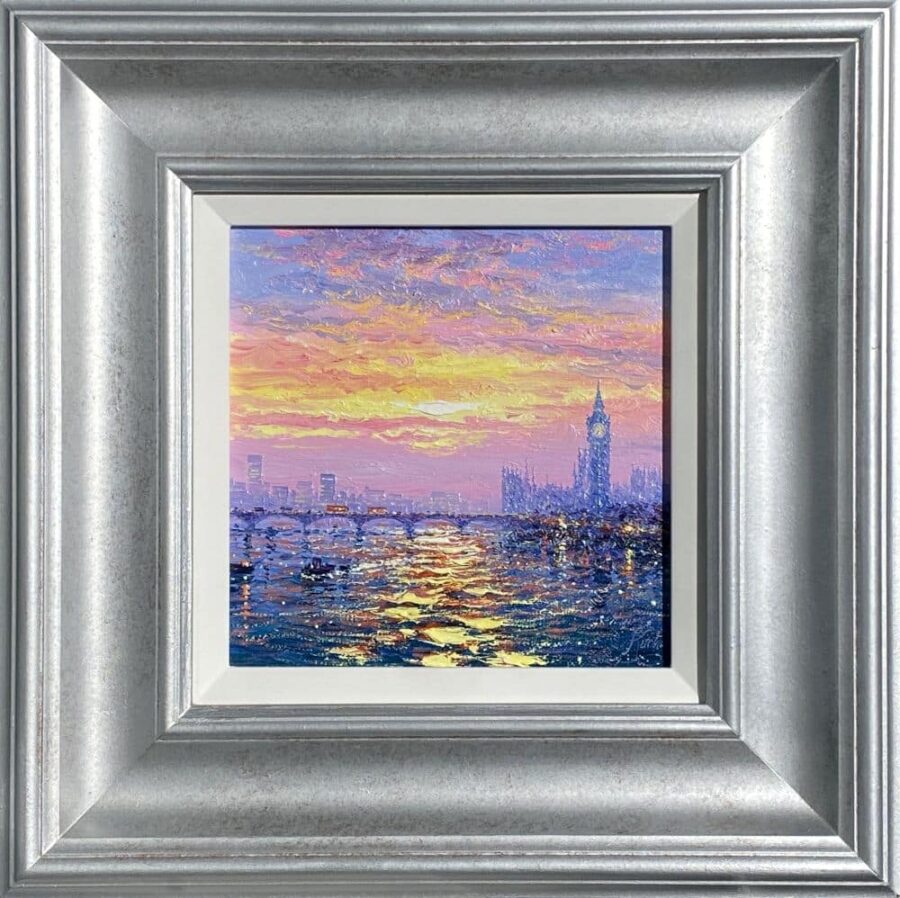 Reflections of Westminster original oil painting by Andrew Grant Kurtis