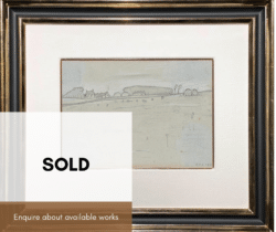 Landscape & Farm Buildings by L S Lowry Original Drawing - SOLD