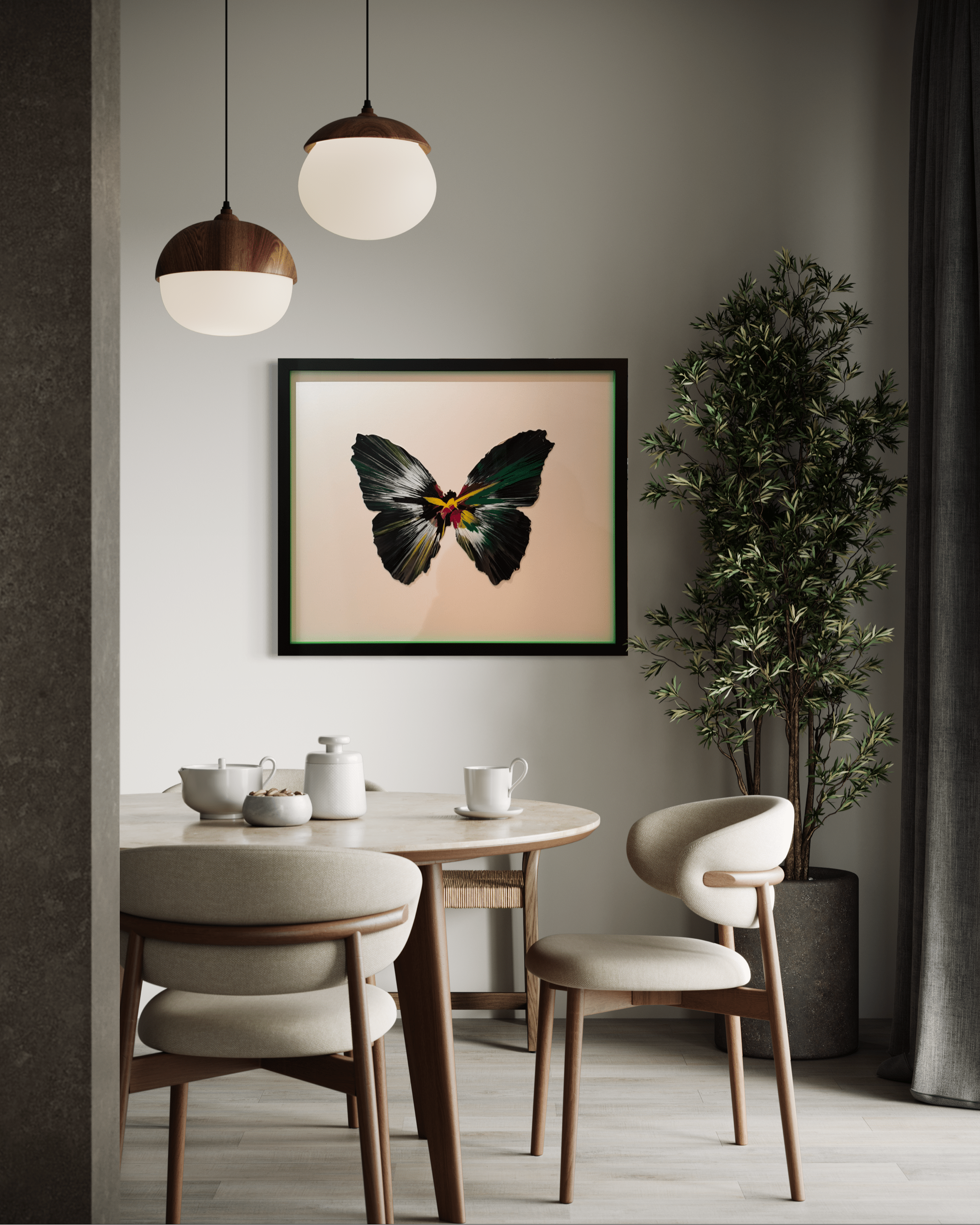 Damien Hirst Butterfly Spin Painting