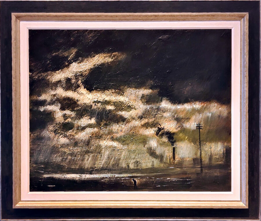 Industrial Landscape Original Oil Painting by Theodore Major