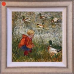 Making Friends by Lucy Manfredi Original Painting - SOLD