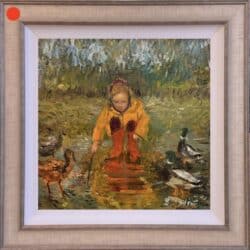 Muddy Puddles by Lucy Manfredi Original Painting - SOLD