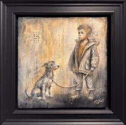 Boy with Dog II by Craig Everett Original Painting