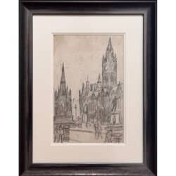 Albert Square by Arthur Delaney Original Drawing
