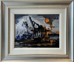 Birkenhead Docks by James Lawrence Isherwood Original Painting - Sold