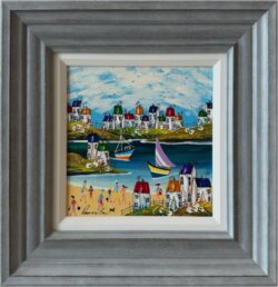 Beach and Buckets by Rozanne Bell Original Painting