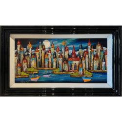 Moonlight Chapel by Rozanne Bell Original Painting