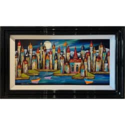 Moonlight Chapel by Rozanne Bell Original Painting