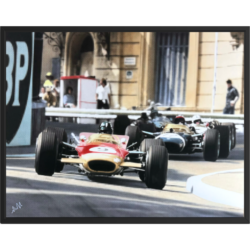 Lotus's Graham Hill Leads by Nick Holdsworth Original Artwork