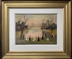Picnic at Rostherne Mere by Helen Bradley Original Painting