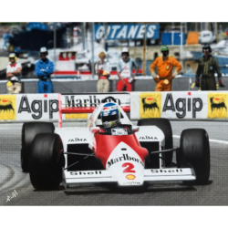 McLaren's Keke Rosberg In Race Action by Nick Holdsworth Limited Edition Print